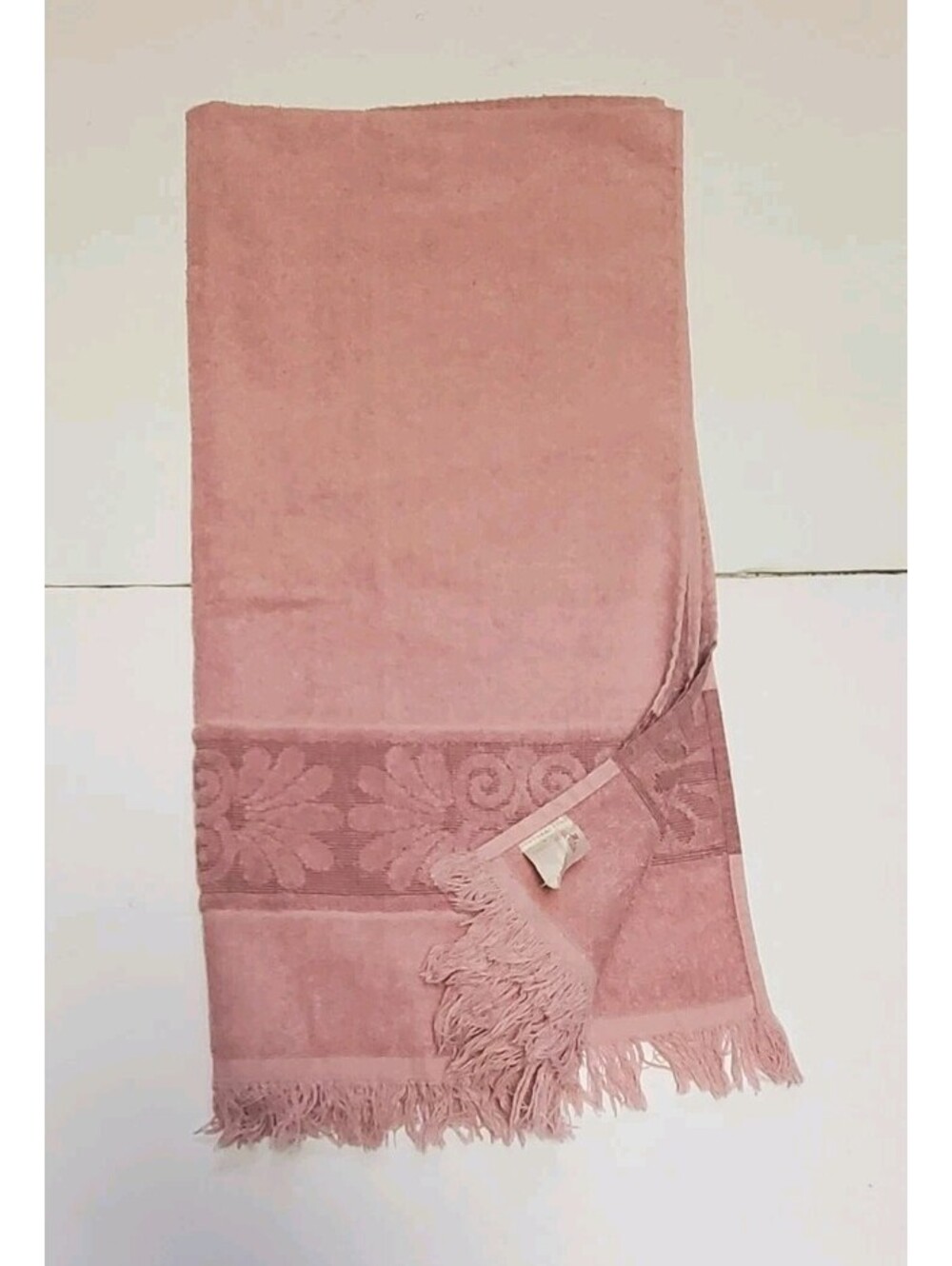 Vintage Cannon Monticello Sculpted Bath Towels Fringe Lot Of 3 USA Made - Picture 4 of 9